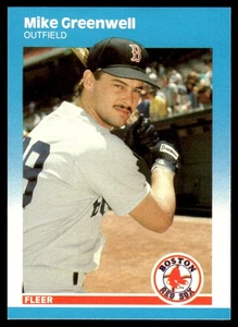 1987 Fleer Update Mike Greenwell Rookie Boston Red Sox #U-37 - Picture 1 of 2