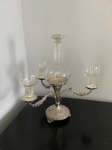 Antico centro degustazione vino Sheffield placcato argento raro - Foto 1 di 12