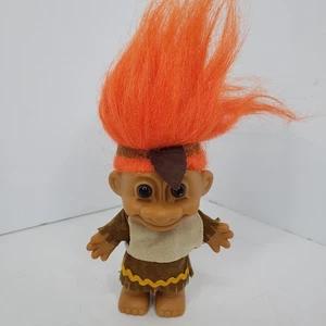 Indio nativo americano Russ Troll Boy muñeca figura juguete de acción de gracias de colección  - Imagen 1 de 5