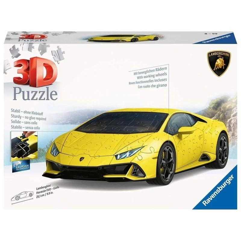 Ravensburger Puzzle 3D Lamborghini Huracan Evo Giallo 11562 - Immagine 1 di 4