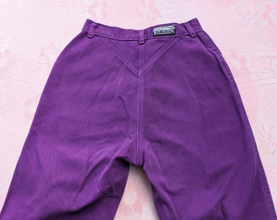 Pantalones de mezclilla Rocky Mountain morados vintage años 90 para mujer Rockies Bareback 25 cintura Foto 1 de 4