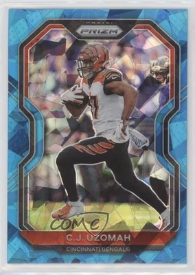 2020 Panini Prizm Blue Ice Prizm /99 CJ Uzomah #50 - Image 1 of 2