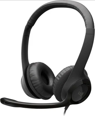 Logitech H390 USB Cuffie Con Boom Microfono, in-Line Controlli, C4 - Immagine 1 di 4