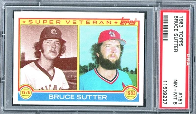 1983 Topps - Bruce Sutter #151 PSA 8 - Image 1 of 2
