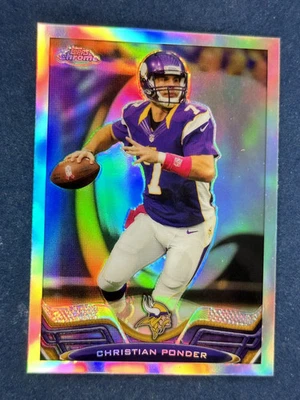 2013 Topps Chrome Refractor #36 Christian Ponder Vikings - Image 1 of 2