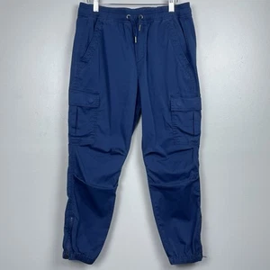 Polo Ralph Lauren Women's Navy Drawstring Cargo Ankle Zip Joggers Size S; Preppy - Picture 1 of 12