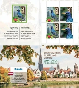 Latvia Lettland Lettonia 2025 - Birds of Latvia - Common Starling -stamp BOOKLET - Picture 1 of 1