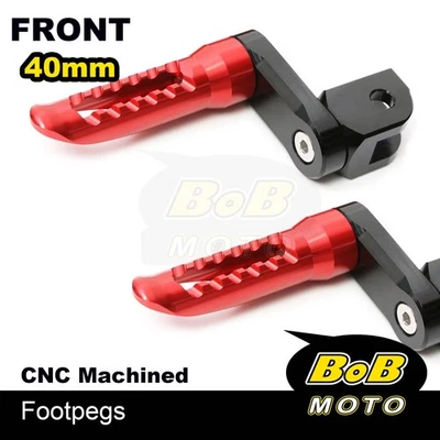BOB 40mm Lower Rider Footpegs RED For Honda CB300F 15 16 17 18 - Изображение 1 из 4