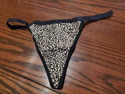 NEW Victoria's Secret Cotton G-string V-string THONG PANTIES 313837 BWQ ANIMA M - Image 1 of 2