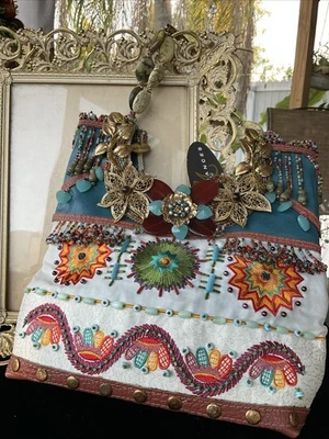 Bolso de Mano Vintage MARY FRANCES con Cuentas - Nuevo con Etiquetas - Asa Superior con Cuentas Estilo Occidental Foto 1 de 4