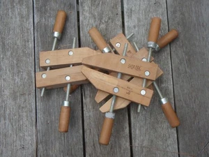 Clamps, (4) Shop-tek Woodworkers Wooden Clamps with steel handscrews - Imagen 1 de 1