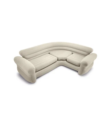 DIVANO GONFIABILE ANGOLARE INTEX COLORE BEIGE CON BRACCIOLI, 257X203X76 CM - ... - Immagine 1 di 3