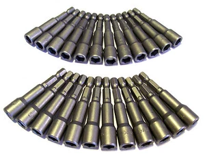 24 GOLIATH INDUSTRIAL 5/16" MAGNETIC NUT SETTERS HEX SHANK MNS516 2-9/16" DRIVER - Picture 1 of 3