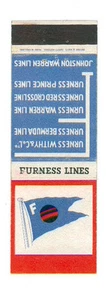 FURNESS LINES MATCHBOX LABEL 50ER JAHRE MARINE ENGLAND GREAT BRITAIN - Bild 1 von 1