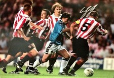 GEORGI KINKLADZE SIGNED MANCHESTER CITY 16X12 PHOTO WITH COA & PROOF MCFC 