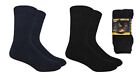 Men's Navy Black Warm Warm Looped Terry Winter Thermal Boot Socks - 2 Pairs