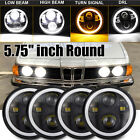 4PCS 5.75" Projector LED Headlights with Halo Ring DRL For BMW 635 CSi 1984-1988
