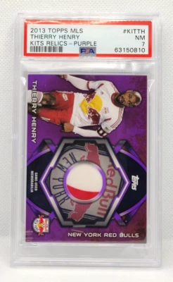 THIERRY HENRY 2013 Topps MLS Kits Relics Purple #'d /49 PSA 7 Two Color Patch NY - Image 1 of 2