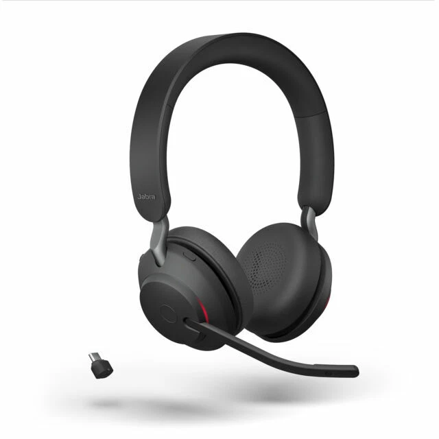 Jabra Evolve2 65 Stereo Wireless Headset (MS Teams, USB-C) - Black