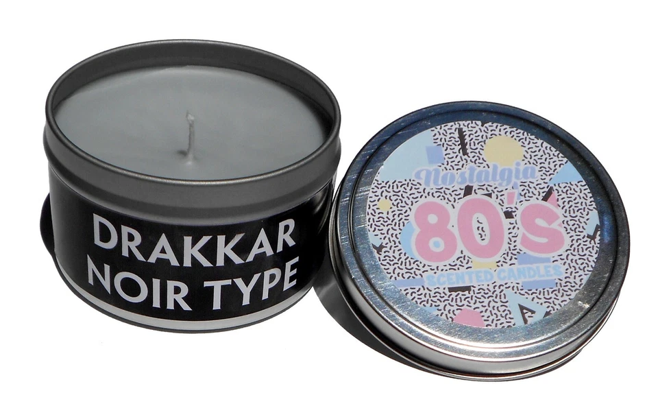 Vela perfumada nostálgica Drakkar Noir Colônia dos anos 1980. Vela legal. Presente exclusivo. - Imagem 1 de 1