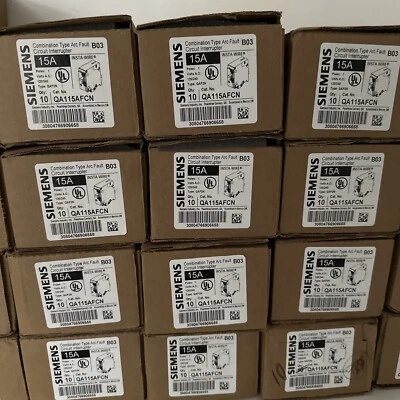 SIEMENS QA115AFCN 15A AFCI PLUG ON NEUTRAL QTY 10  NEW in BOX SHIP SAME DAY - Image 1 of 3