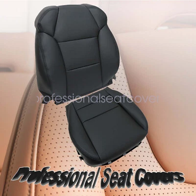 Passenger Side Bottom + Top Leather Seat Cover For 2007 - 2013 Acura MDX Black - Image 1 of 4
