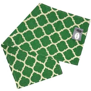 Ikat Table Runner Moroccan Me Crazy Mat Mediterranean Decor Green Shiny NEW - Picture 1 of 3