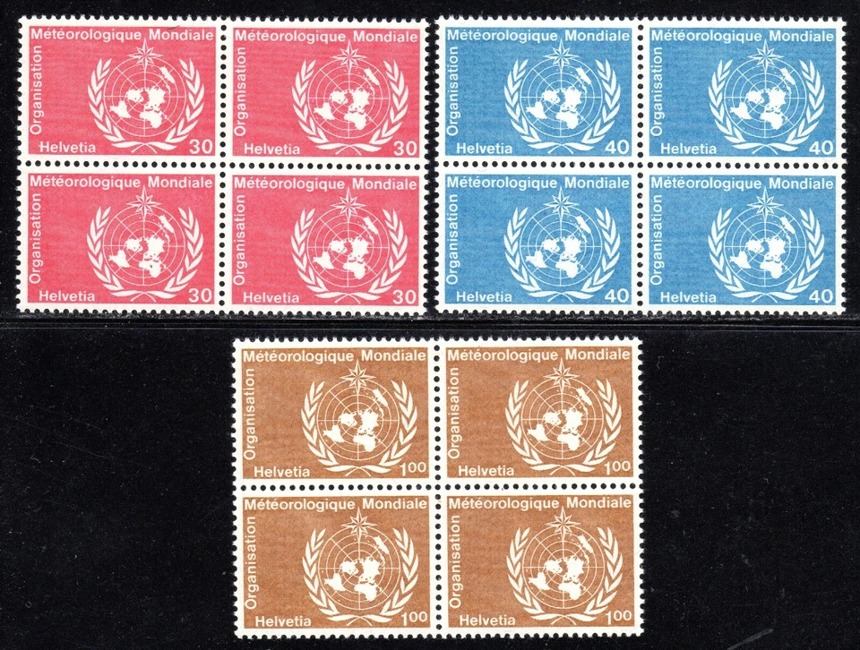 1973 Switzerland SC# 8010-8012 - For the World Meteorological Organization-M-NH - Image 1 of 1