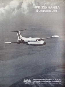 12/1965 PUB HFB 320 HANSA JET HAMBURGER FLUGZEUGBAU BIZJET ORIGINAL FRENCH AD - Picture 1 of 1