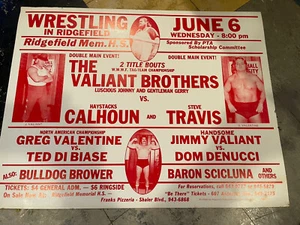 vintage original wrestling  poster 1979. valiant brothers haystacks calhoun - Picture 1 of 1