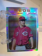 2020 Topps Heritage Chrome Refractor Card #THC-2 Trevor Bauer 398/571 (53850)