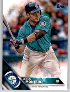 2016 Topps Series 1 Jesus Montero Base Card MLB PWE Set Break Mariners #55 - Picture 1 of 2