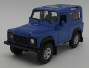 Land Rover Defender - Blue - Kinsmart Pull Back & Go Diecast Metal Model Car