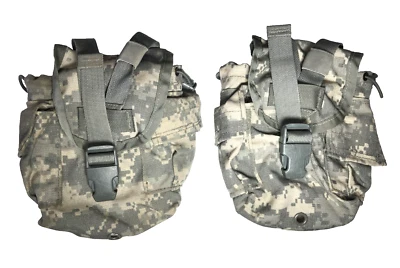 US Military 1 Quart Canteen Pouch, General Purpose, Set of 2, ACU, MOLLE G / VGC - Image 1 of 4