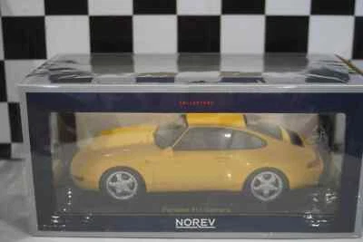 NOREV  Porsche 911 Carrera Coupe 1994 Yellow 1:18 Scale 187596 - Image 1 of 4