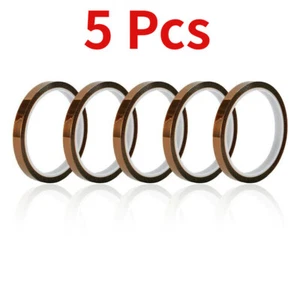 5 Rolls 12mm*30m Heat Resistant Tapes Sublimation Press Transfer Thermal Tape - Picture 1 of 10