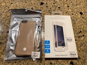 NEU Lederhülle und Displayschutzfolie für iPhone 6 und 6S - nur mobil - NEU! - Bild 1 von 3