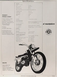 1969 Bultaco 360 El Montadero Print Ad - Picture 1 of 1