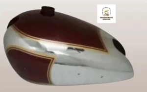 FIT FOR AJS G80 MATCHLESS MAROON & CHROME STEEL PETROL TANK - Bild 1 von 5
