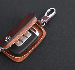 Zipper Car Key Case Porsche Audi BMW Bentley Mercedes Jeep Subaru Land Rover - Picture 1 of 25