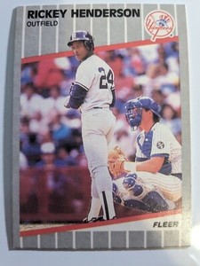 1989 Fleer Baseball #254 Rickey Henderson