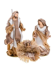 Natività Sacra Famiglia Presepe BRANDANI Natale 3 Pezzi Tessuto e Resina 35 cm - Bild 1 von 3