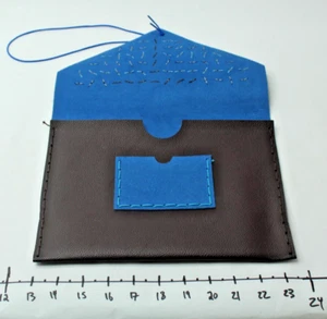 KiwiCo Doodle Crate Faux Leather beaded Art Portfolio Brown - Picture 1 of 9