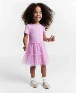 Epic Threads Glitter Tulle Dress Toddler Girls 4T Dessert Bloom Ruffle Pullover - Picture 1 of 14