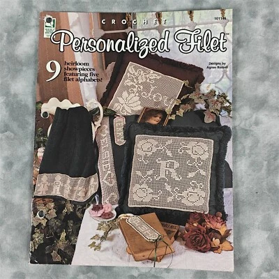 🧶 Vintage Crochet Pattern Book: Personalized Filet by Agnes Russell 📚 - Image 1 of 4