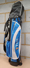 Tiger Plus 4 Clubs Golf Bag Blue Silver Driver Putter 7 Iron PS Stand Pre loved