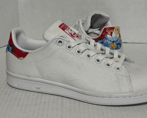 Scarpe Adidas Stan Smith in tela floreale da donna taglia 7 5 stile EVH 791004 NUOVE