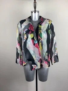 Joseph Ribkoff Jacket Size 12 BNWT Black Pink Yellow RRP £235 Now £105 - Picture 1 of 12