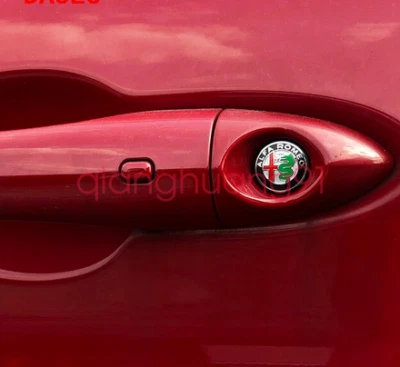 Pegatina plateada de protección de cerradura de puerta de coche para Alfa Romeo Giulia Stelvio 147 159 Foto 1 de 3