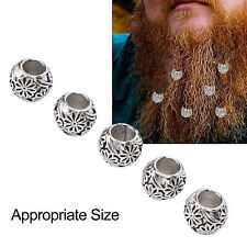 20pcs Beard Bead Alloy Elegante Blume Muster Haar Flechten Dreadlocks Perlen XS5